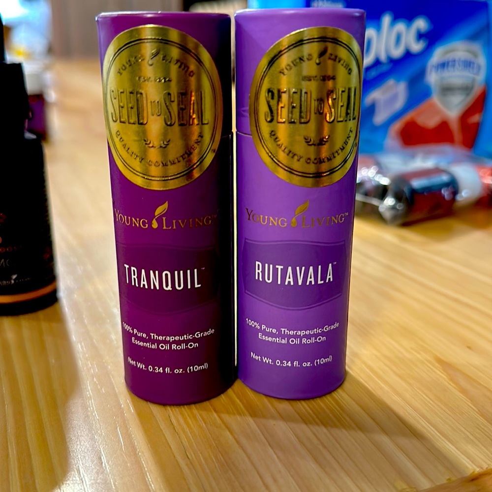 Young Living Tranquil and Rutavala rollon